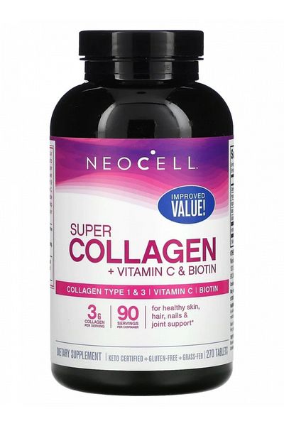 Neocell Super Collagen with Vitamin C and Biotin, 270 Tablets
