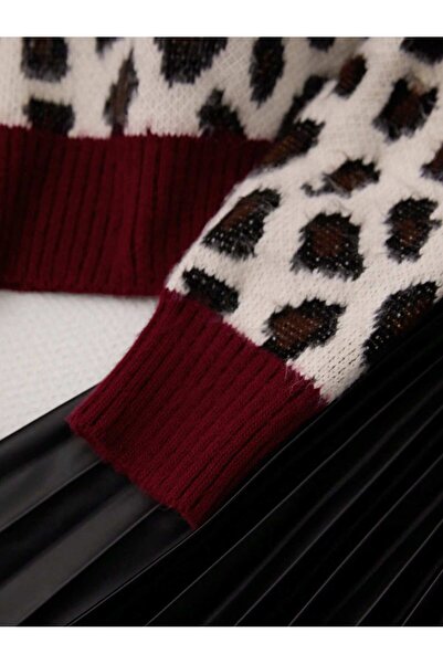 hidafashion SARDONLU LEOPARD PULÓVER