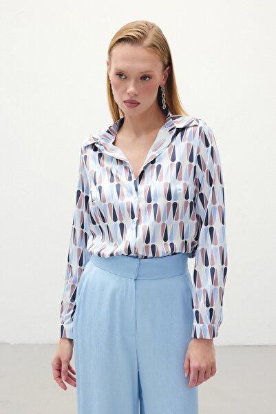 Sateen Пряма класична сорочка - Bebe Mavi