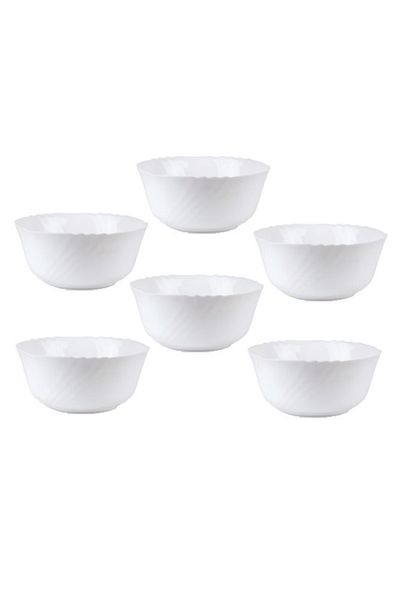 Bormioli Rocco Set of 6 opal salad bowls BORMIOLI EBRO 23cm