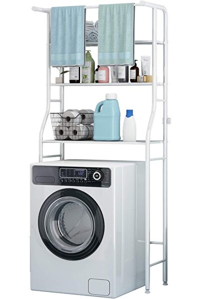 Generic حامل زاوية الحمام UDEAR لتوفير المساحة فوق رف الغسالة، 3 رفوف، منظم ت...