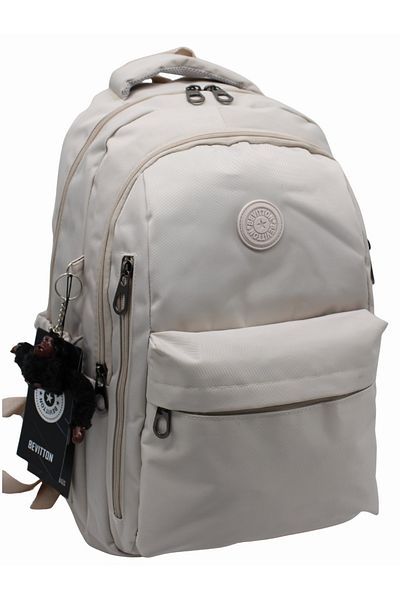 Bevitton Σχολικό σακίδιο πλάτης Unisex Αδιάβροχο υφασμάτινο Σχολικό τσαντάκι 2500 Μπεζ