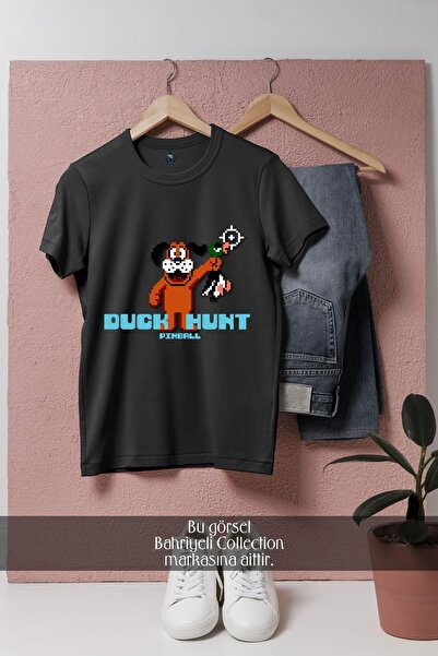 Bahriyeli Collection Tricou unisex cu design Duck Hunt Super Mario Pinball su...