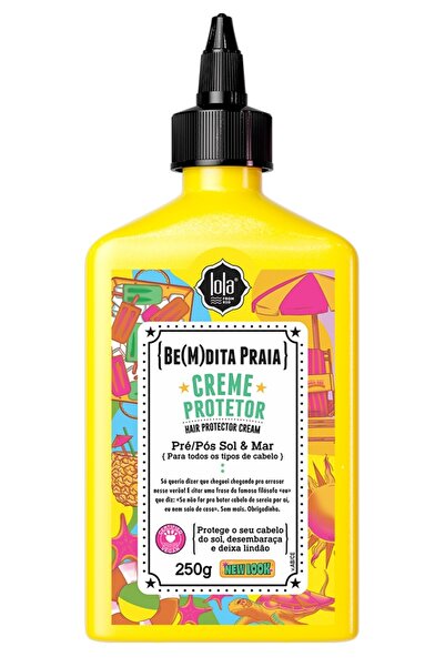 Lola Cosmetics Cremă de păr cu protecție termică, înainte și după expunerea l...