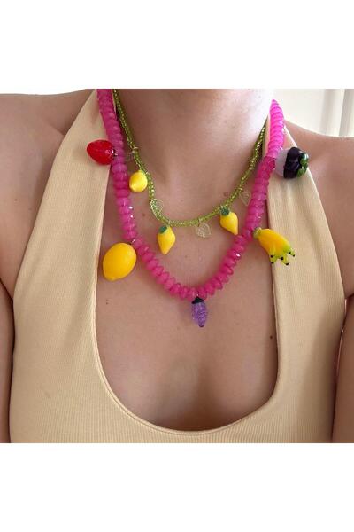 Alice İsstanbul 2li Meyveli Charm Kolye