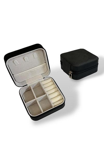Gead Compartmented Jewelry Box & Organizer Black