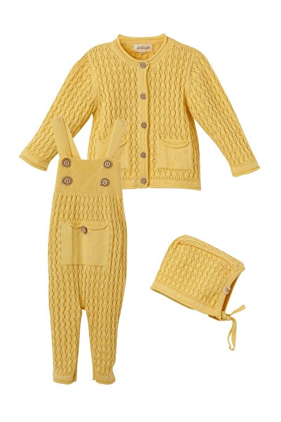 Uludağ Triko Yellow Organic Cotton 3 Piece Set