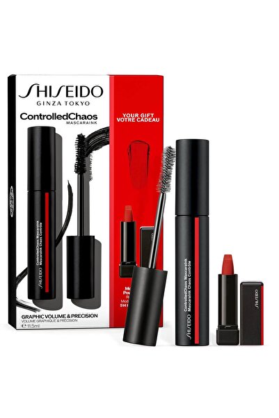Shiseido Set Machiaj - ControlledChaos MascaraInk Black&ModernMatte Powder Li...