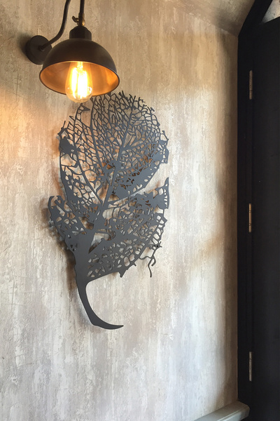 Artepera Autumn Metal Duvar Tablosu - Siyah Renk - 45x69 cm - Ev Dekorasyonla...