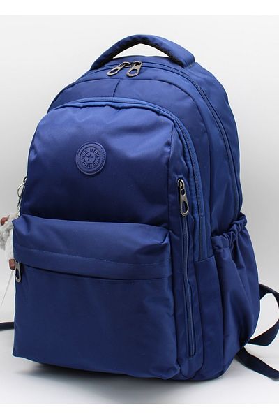 Bevitton School Backpack Unisex Water Resistant Fabric School Bag 2500 Navy Blue
