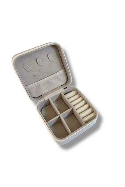 Gead Compartmented Jewelry Box & Organizer White