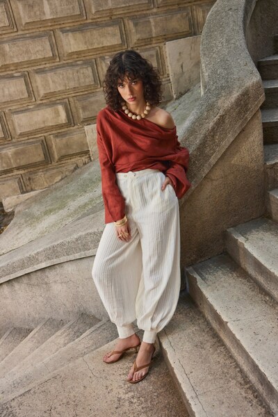 Seniorah Γυναικείες παντόφλες με τακούνι Tan Suede Flip Flops