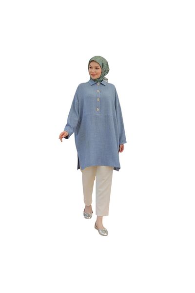 Armine Shirt Collar Buttoned Tunic 24Yt442
