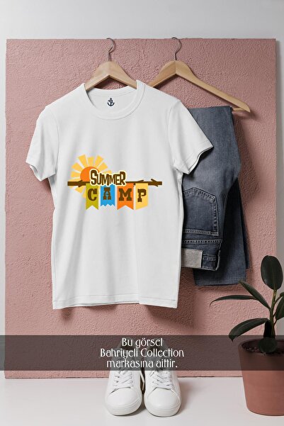 Bahriyeli Collection supradimensionat Summer Camp Design unisex tricou