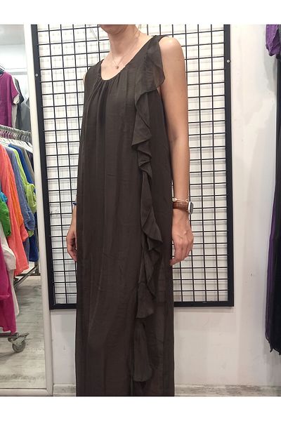 Butik Şans Италианска рокля с волани и нулеви ръкави