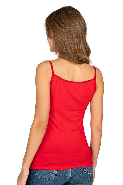 ÖZKAN underwear Özkan 2041 Women's Premium Fabric Viscose Collar Satin Detailed Flexible Soft Thin Strap Undershirt