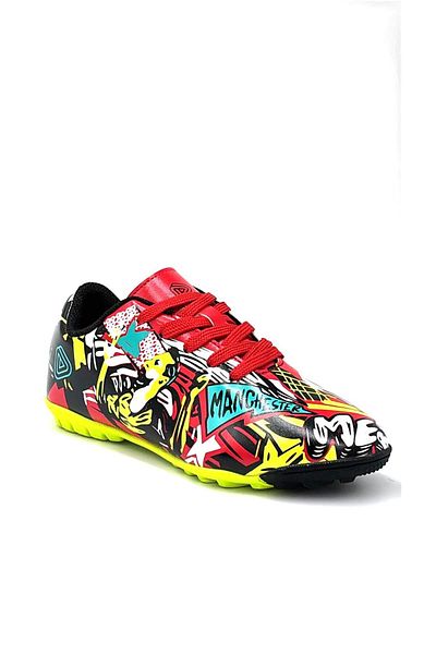 Playup Fh251-145 Lace-Up Children's Soccer Shoes Red