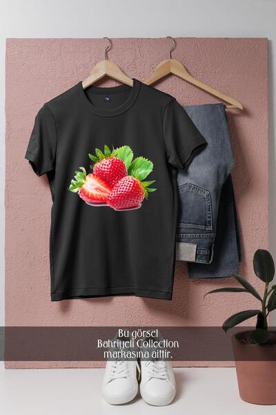 Bahriyeli Collection supradimensionat Strawberry _ Design cu căpșuni Unisex t...