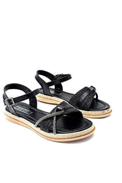 KİNDEP Kindep Gardenya Thermo Non-Slip Sole Günkük Women's Sandals Black