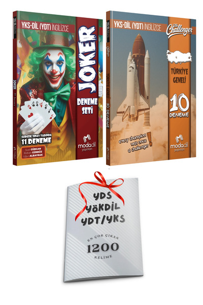 Modadil Yayınları YKS YDT Modadil Joker 11 Deneme ve The Challenger 10 Deneme...