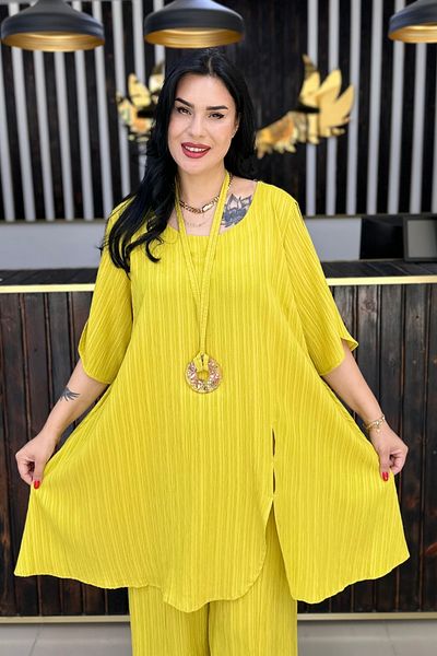 GÖKSEL Slit Tunic Large Size