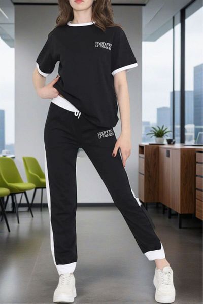 estilowear Printed Two Color Tracksuit Set Model 20205001