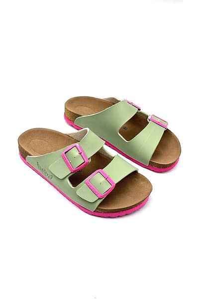 KİNDEP Kindep Fly Soft Double Buckle Daily Slippers Green