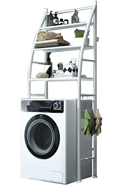 Generic 3 Layer Over The Washing Machine Storage Rack Metal Bathroom Shelf Space Saving Organizer for Laundr