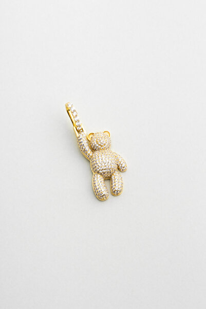 So CHIC... Tiny Bear 18 Ayar Sarı Altın Kaplama Gümüş Charm