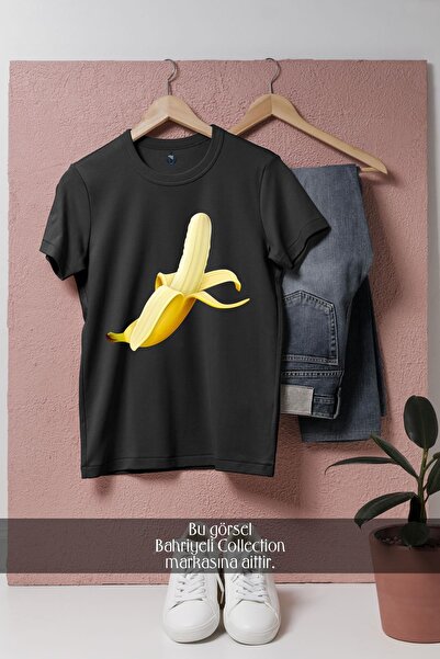 Bahriyeli Collection oversized Unisex T-Shirt με σχέδιο με αποφλοιωμένη μπανά...