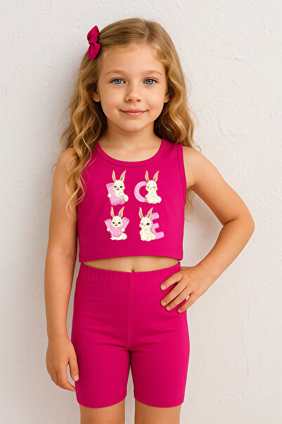 TARZ STİL Premium Love Set de jambiere cu imprimeu cu iepurași pentru fetițe 23529