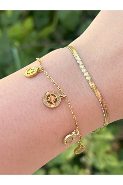 CEY ACCESSORY سوار مزدوج بتفاصيل بوصلة