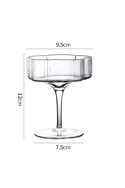 LUXXO Set 6 glasses for prosecco/cocktail made of crystal, Emporio, 170ml