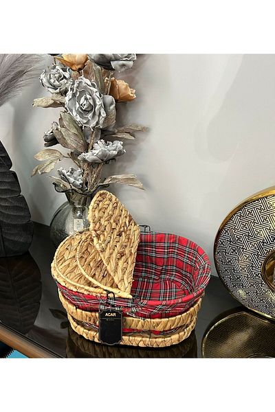Santara Acar Steel Skeleton, Fabric Coated Inside, Double Covered Wicked Picnic Basket