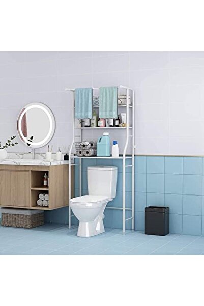 Generic Over The Toilet Storage Bathroom Space Saver Rack, 3-Shelf Stable Anti-Tilt Multifunctional Bathroom