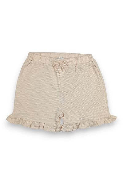 Via Girls Girls Shorts Ruffled 90% Cotton Honeycomb Pattern |   6-9 Years Old Children's Clothing