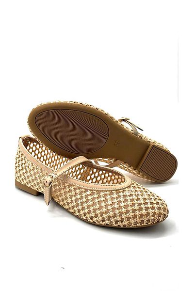KİNDEP Kindep Mesh Daily Women's Ballerina Flats Ten