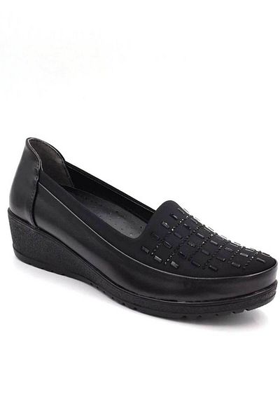 KİNDEP Kindep Padding Poly Light Sole Casual Women's Shoes with Black Stones