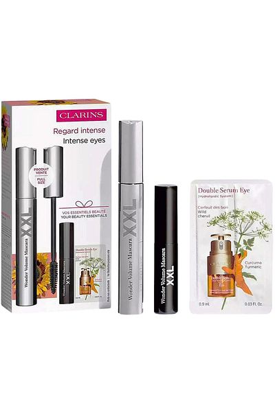 Clarins Intense Eyes Set-Wonder Volume XXL Mascara 8ml+Wonder Volume XXL 3ml+Double Serum Eye