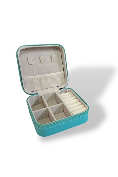 CEPHOME Compartmented Jewelry Box & Organizer Turquoise