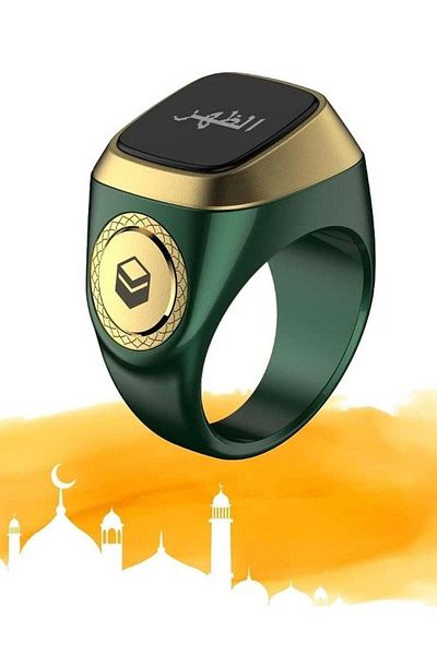 iqibla Smart Tasbih Zikr Ring Muslim Prayer Prayer timing reminder OLED display Tasbih Counter Smart