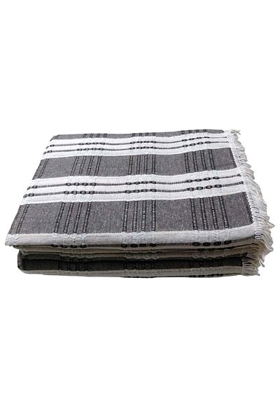 Mandaş Buldan Cotton Sofa Cover Maxi Set (3+3+1+1)-Dark Brown Cream