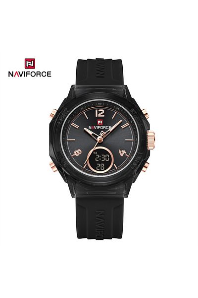 Naviforce Women's Digital & Analog Sports Watch – Black, Waterproof, Multifunctional