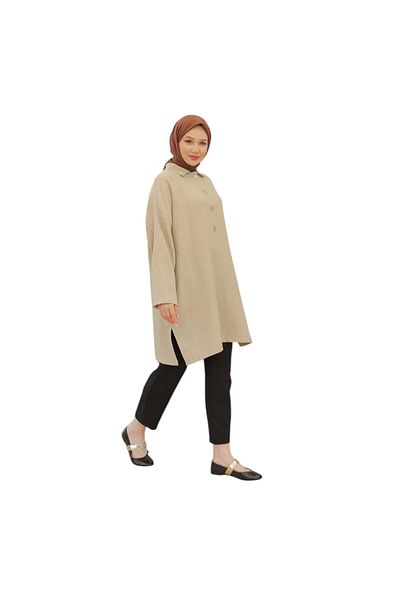 Armine Shirt Collar Buttoned Tunic 24Yt442