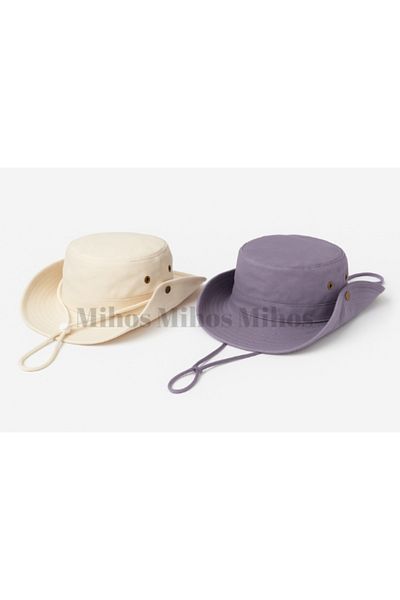 Mihos 2-Piece Safari Hat Beige-Grey – Adjustable, Breathable Fabric, Unisex Summer Hat |