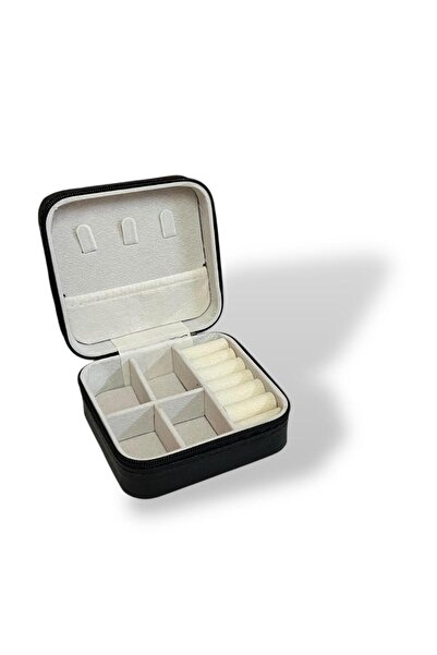 CEPHOME Compartmented Jewelry Box & Organizer Black
