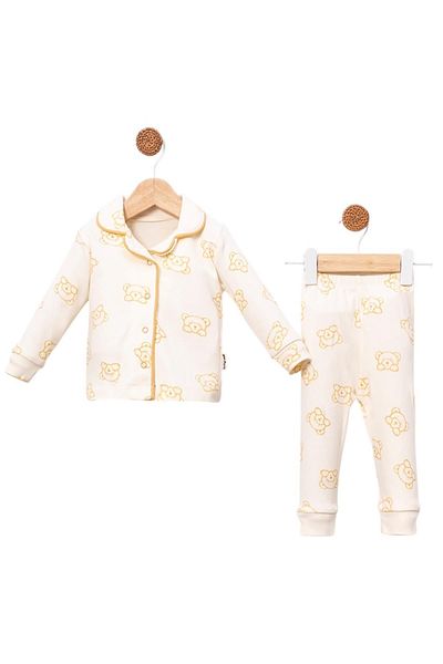 Celira Bbc Yellow Luxury Snap Fastener Girl Baby Pajama Set