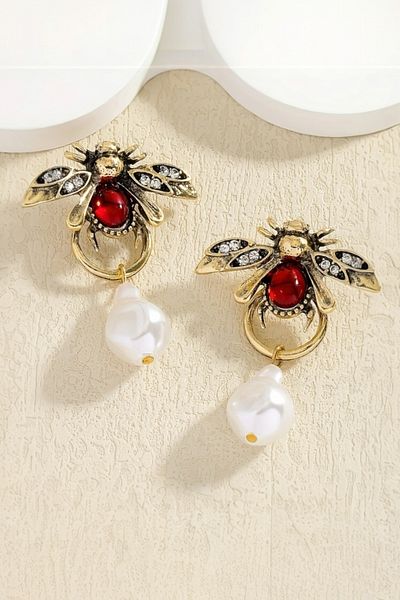Pinty Design Queen Bee Women's Large Size Steel Earrings
