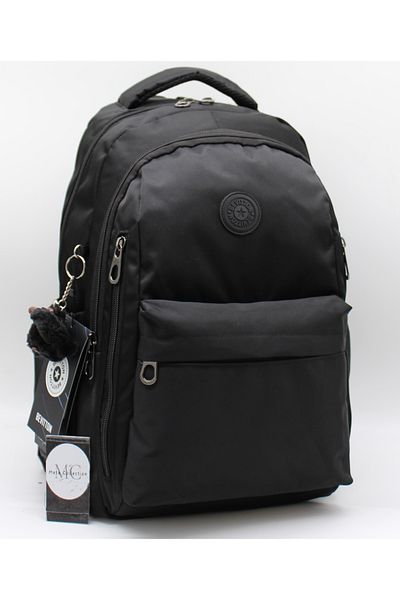 MegiHero School Backpack Unisex Water Resistant Fabric School Bag Mtr2500 Black
