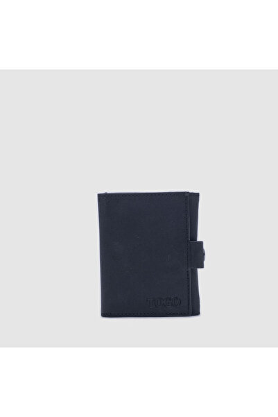 TOGO Lacivert Hakiki Deri Çıtçıtlı Kadın Cüzdan [920090]